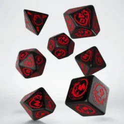 Q-Workshop - Dragons RPG Dice Set: Onyx (7-delig)