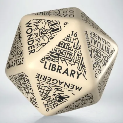 Q-Workshop - Dungeon Generator Die: Beige & Black