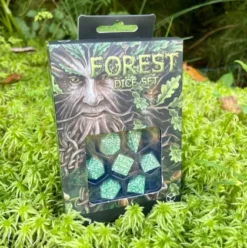 Q-Workshop - Forest RPG Dice Set: Tundra (7-delig)