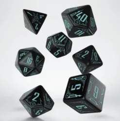 Q-Workshop - Galactic RPG Dice Set: Black & Blue