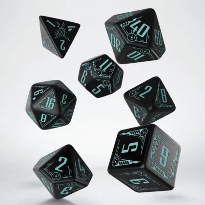 Q-Workshop - Galactic RPG Dice Set: Black & Blue