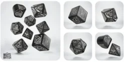 Q-Workshop - Game of thrones RPG Dice Set: Night's Watch (8-delig)