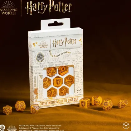 Q-Workshop - Harry Potter Modern RPG Dice Set: Gryffindor - Gold (7-delig)