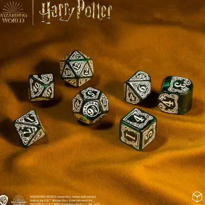 Q-Workshop - Harry Potter Modern RPG Dice Set: Slytherin - Green (7-delig)
