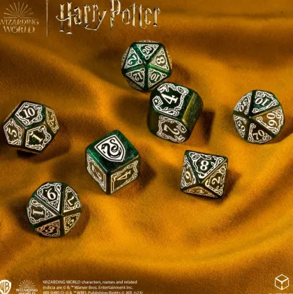 Q-Workshop - Harry Potter Modern RPG Dice Set: Slytherin - Green (7-delig)