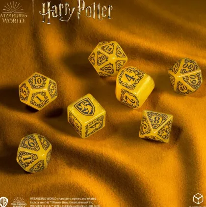 Q-Workshop - Harry Potter Modern RPG Dice Set: Hufflepuff - Yellow (7-delig)