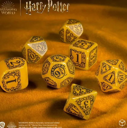Q-Workshop - Harry Potter Modern RPG Dice Set: Hufflepuff - Yellow (7-delig)