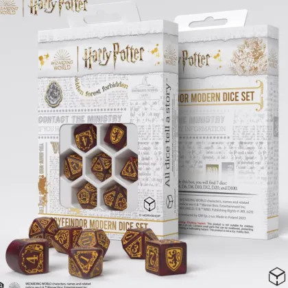 Q-Workshop - Harry Potter Modern RPG Dice Set: Gryffindor - Red (7-delig)