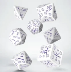 Q-Workshop - Japanese RPG Dice Set: Blue Star Lotus (7-delig)