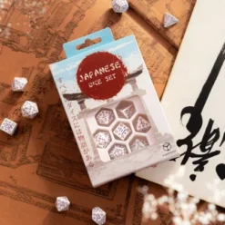 Q-Workshop - Japanese RPG Dice Set: Blue Star Lotus (7-delig)
