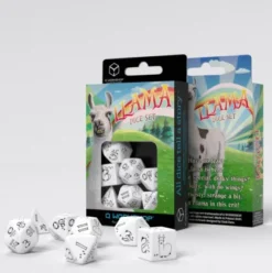 Q-Workshop - Llama RPG Dice Set: Bright (7-delig)