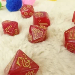 Q-Workshop - Llama RPG Dice Set: Puffy (7-delig)