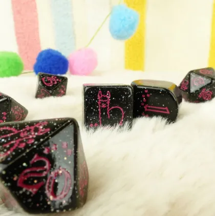 Q-Workshop - Llama RPG Dice Set: Spitty (7-delig)