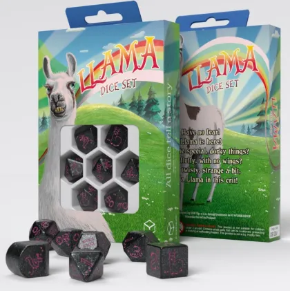 Q-Workshop - Llama RPG Dice Set: Spitty (7-delig)
