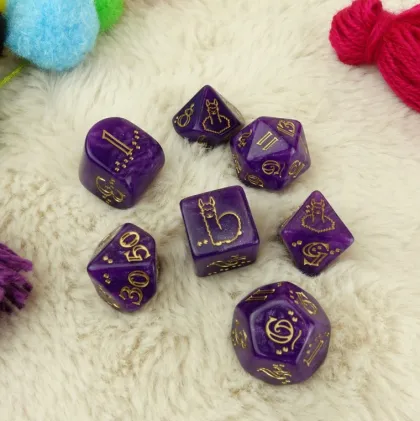 Q-Workshop - Llama RPG Dice Set: Zippy (7-delig)