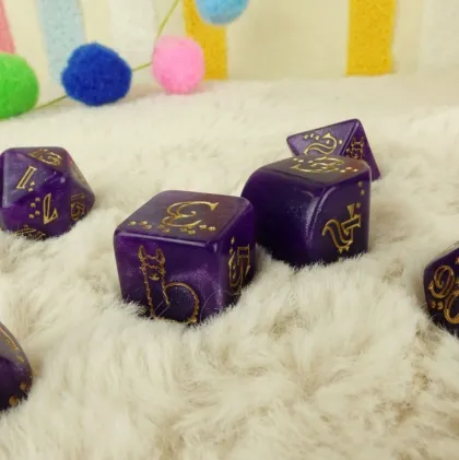 Q-Workshop - Llama RPG Dice Set: Zippy (7-delig)