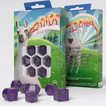 Q-Workshop - Llama RPG Dice Set: Zippy (7-delig)