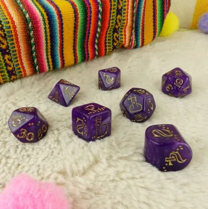 Q-Workshop - Llama RPG Dice Set: Zippy (7-delig)
