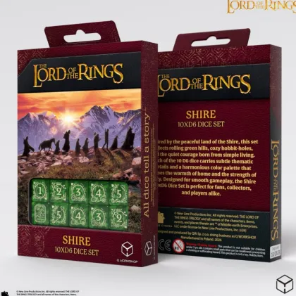 Q-Workshop - Lord of the Rings D6 Dice Set: Shire (10-delig)