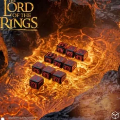 Q-Workshop - Lord of the Rings D6 Dice Set: Mordor (10-delig)
