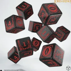 Q-Workshop - Lord of the Rings D6 Dice Set: Mordor (10-delig)