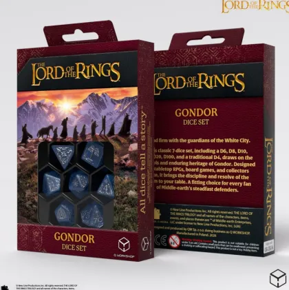 Q-Workshop - Lord of the Rings RPG Dice Set: Gondor (7-delig)