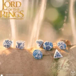Q-Workshop - Lord of the Rings RPG Dice Set: Rivendell - Stone (7-delig)
