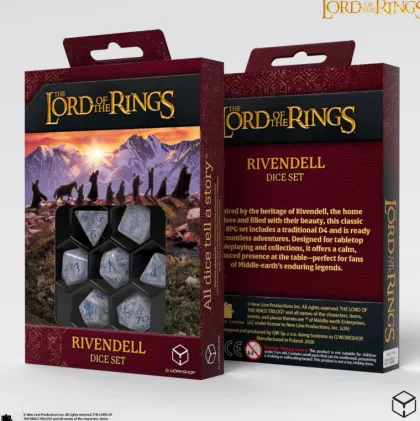 Q-Workshop - Lord of the Rings RPG Dice Set: Rivendell - Stone (7-delig)