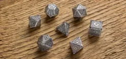 Q-Workshop - Metal RPG Dice Set: Mythical (7-delig)
