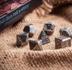 Q-Workshop - Metal RPG Dice Set: Svetovid (7-delig)