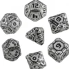 Q-Workshop - Metal RPG Dice Set: Tech (7-delig)