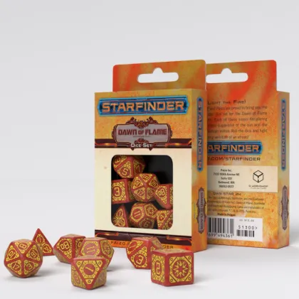Q-Workshop - Starfinder RPG Dice Set: Dawn of Flame (7-delig)