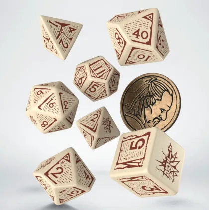 Q-Workshop - The Witcher RPG Dice Set: Vesemir - The Old Wolf (8-delig)