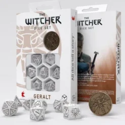 Q-Workshop - The Witcher RPG Dice Set: Geralt - The White Wolf (8-delig)