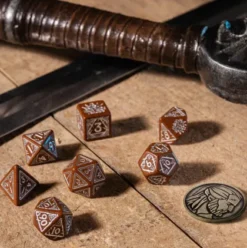 Q-Workshop - The Witcher RPG Dice Set: Geralt - The Roach's Companion (8-delig)