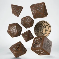 Q-Workshop - The Witcher RPG Dice Set: Geralt - The Roach's Companion (8-delig)