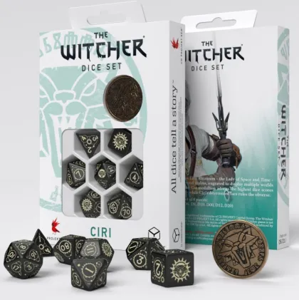 Q-Workshop - The Witcher RPG Dice Set: Ciri - The Zireael (8-delig)