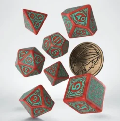 Q-Workshop - The Witcher RPG Dice Set: Triss - Merigold the Fearless (8-delig)
