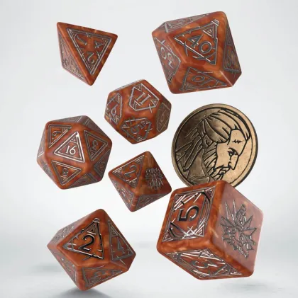 Q-Workshop - The Witcher RPG Dice Set: Geralt - The Monster Slayer (8-delig)