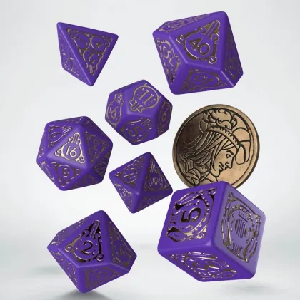 Q-Workshop - The Witcher RPG Dice Set: Dandelion - Viscount De Lettenhove (8-delig)