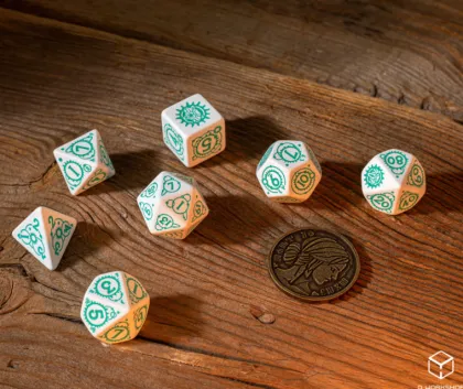 Q-Workshop - The Witcher RPG Dice Set: Ciri - The Law of Surprise (8-delig)
