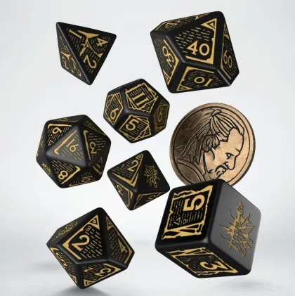 Q-Workshop - The Witcher RPG Dice Set: Vesemir - The Sword Master (8-delig)