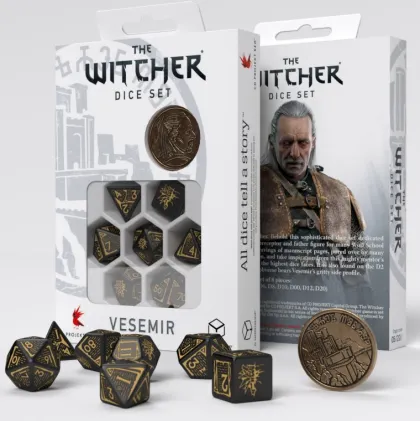 Q-Workshop - The Witcher RPG Dice Set: Vesemir - The Sword Master (8-delig)