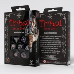 Q-Workshop - Tribal Dice Set: Blue-green & Beige