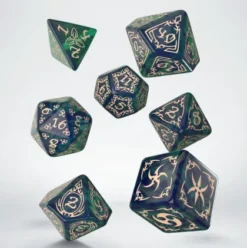 Q-Workshop - Tribal Dice Set: Blue-green & Beige
