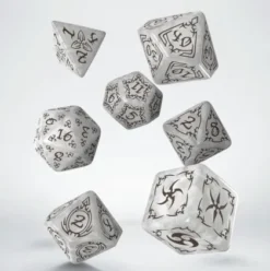 Q-Workshop - Tribal Dice Set: Pearl & Brown