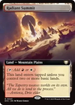 Radiant Summit (extended art) - Edge of Eternities Commander Varianten