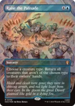Raise the Palisade (#58) (surge foil) (borderless) - The Hobbit Eternal