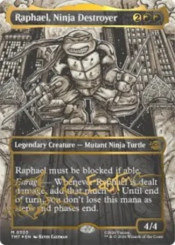 Raphael, Ninja Destroyer (#303) (foil) (borderless) - Teenage Mutant Ninja Turtles Varianten