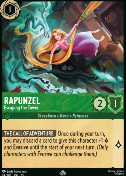 Rapunzel, Escaping the Tower (foil) - Attack of the Vine